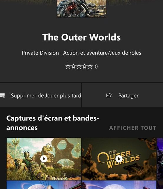 #TheOuterWorlds est disponible en pré chargement ! Depuis l’application #XboxGamePass ça fonctionne impec. Sortie le 25 octobre ! pic.twitter.com/ECTXv5dPBm