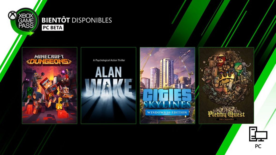 Voici la liste des jeux #XboxGamePass #PC de mai#AlanWake (21 mai)#CitiesSkylines – Windows 10 Edition (21 mai)#MinecraftDungeons (26 mai)#PlebbyQuest : The Crusades (21 mai) pic.twitter.com/5PRpks2Kck