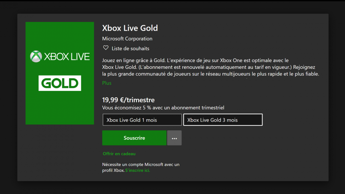 Le #XboxLiveGold 6 mois n’est plus disponible à l’achat. Par contre il est toujours disponible en cadeau pour le moment. https://t.co/R1LDj4mDYt
