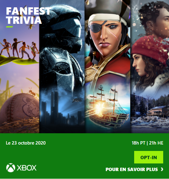 Si vous voulez vous enregistrer pour le Xbox #FanFest c’est maintenant ! https://t.co/lKkNvyW6wA https://t.co/zAMnFl7CPL