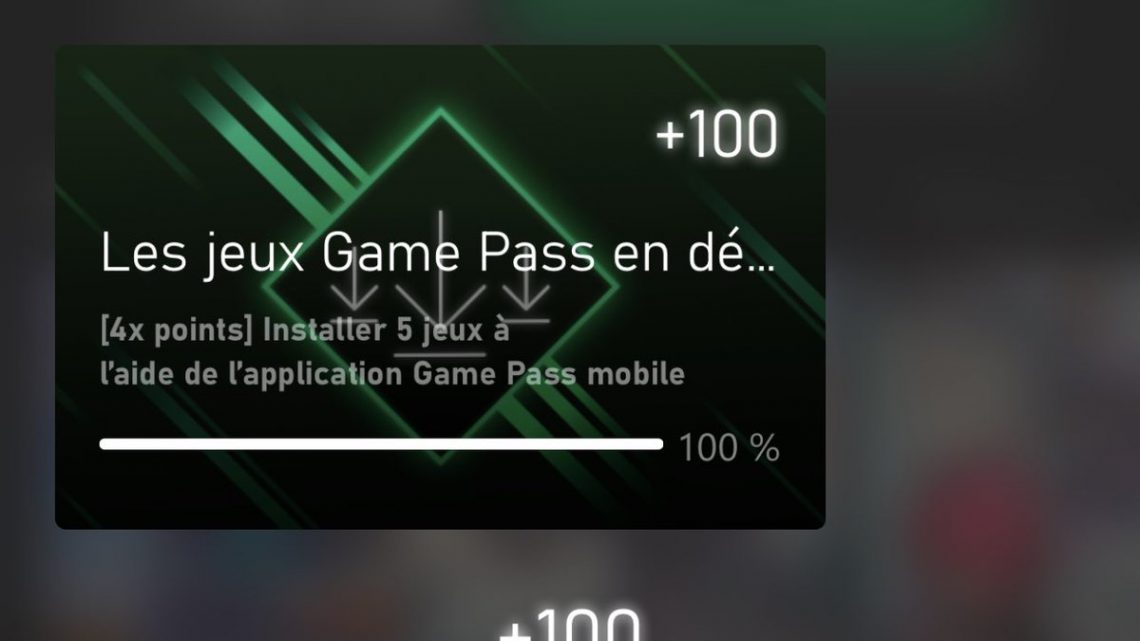 C’est rapide, c’est facile, installez 5 jeux #XboxGamePass depuis votre appli mobile et hop 100 points rewards. pic.twitter.com/hqcrfzQ0Xh