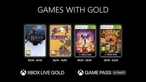 Voici les Games with Gold de décembre 2020 ! -The Raven Remastered : 1er au 31 décembre -Bleed 2 : 16 décembre au 15 jan…