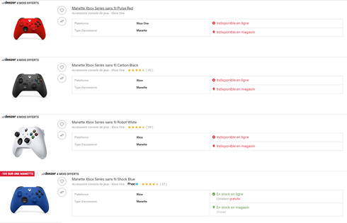 Les manettes Xbox Series X|S sont à 40,99€ chez Fnac avec le code promo “XBOX10” Red Pulse➡ https://www.awin1.com/cread….