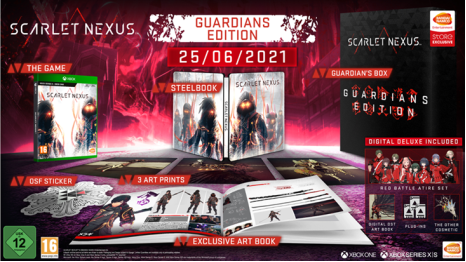 #ScarletNexus sera dispo le 25/06 dans 3 éditions : standard, Deluxe et Guardiens. Et il sera jouable sur Xbox One ainsi que sur #XboxSeriesXS en version optimisée. pic.twitter.com/kkfOMKHHC0