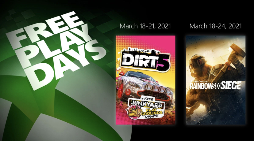 Voici les jeux #FreePlayDays le temps d’un week-end pour les abonnés #XboxLiveGold et #XboxGamePassUltimate pic.twitter.com/C0CymDJGuu