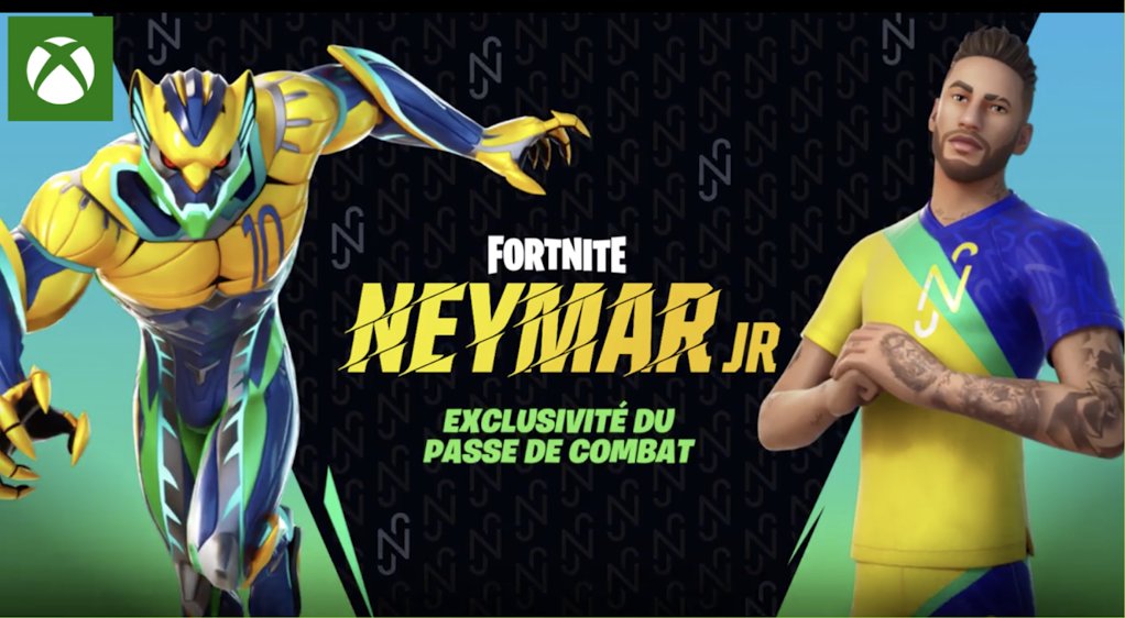 Le skin Neymar JR est désormais disponible dans le Passe de combat . #Fortnite#XboxOne #XboxSeries pic.twitter.com/5s0n0mm9jM