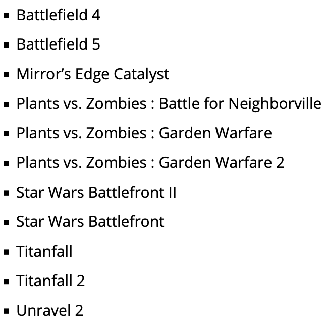 Voici la liste des 12 jeux #EA qui bénéficient désormais du FPS Boost pic.twitter.com/E8p5IidCgn