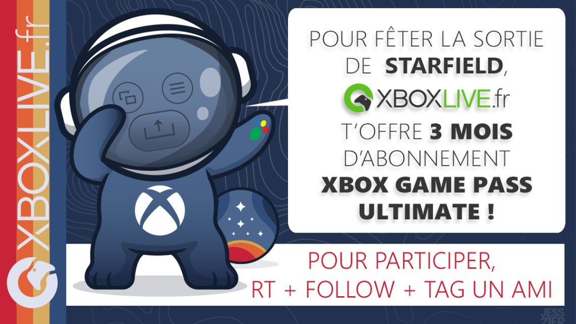 Pour fêter la sortie de #Starfield en version Premium on vous fait gagner 3 mois de #XboxGamePass Ultimate pour les joueurs Xbox et PC ! ????RT CE TWEET
⏩Follow @Xboxlivefr ????TAG UN AMI ????️Tirage au sort le 6 septembre https://t.co/ICZr1mQRIG
